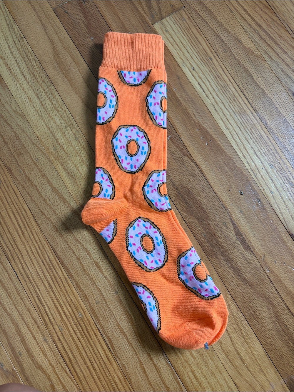 Men’s Orange Donut Crew Socks